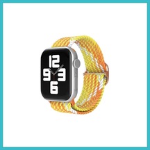 Bezos Watch 42mm Uyumlu Star Kordon - Turuncu-sarı Dfnbez