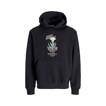 Jack & Jones Jorlucca Graphıc Siyah Erkek Sweatshirt 12276599 Siyah