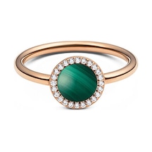 Audrey Ring Malachite Rose Gold Pembe