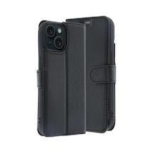 Apple Uyumlu iPhone 15 Uyumlu Trend S Plus Kapaklı Kılıf - Siyah