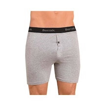Erkek Gri Likralı Düğmeli Boxer 2 Adet V1059 Gri
