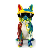 Renkli Dekoratif Polyester Bulldog Köpek Figürü Alk5472 01