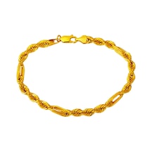 Bilezikci Modern Burmalı Halat Altın Bileklik 5mm. 8692500375768 Renkli Çok Renkli
