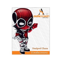 Deadpool Charm Gümüş Kaplama Kırmızı