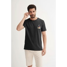 Bad Bear Hurt Siyah Erkek Baskılı Tişört Siyah