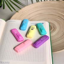 Mini Fosforlu Kalem 6'lı Öğrenci Işaretleme Kalemi - Pastel Renkler Ho0184 Çok Renkli