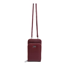 Silver Polo Sp1011 Kadın Telefon Çantası Düz Bordo-bordo