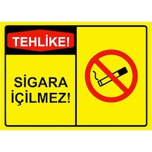 Tehlike Sigara İçilmez İsg Uyarı Levhası Pvc A4 21x30 Cm