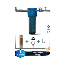 Sumarkt Atlantis Daire Bina Girişi 10 İnch 1 Aşama Su Arıtma Yumuşatma Cihazı Kireç Önleyici Yumuşatma Set