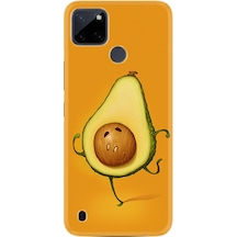 Realme C21Y Kılıf Resimli Desenli Silikon Platinium Series Dance Avokado 1878
