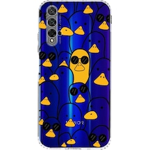 Huawei Honor 20 Kamera Korumalı Kapak Duck Tasarımlı Şeffaf Kılıf Şeffaf