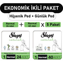 Sleepy Natural Ultra Ped Normal 24'lü + Uzun Günlük Ped 5 x 40'lı