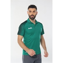 Diadora Ritim Polo Yaka Kamp T-Shirt Yeşil 001