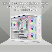 Gameagle STORMLPW Storm 7 Argb Fanlı Gamer Bilgisayar Kasası 850w 80+ Plus Bronz Power'lı Sıvı Soğutmalı Beyaz