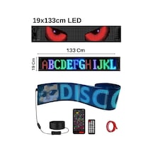 19x133cm Matrix Esnek Led Ekran Şeytan Gözler Telefon Kontrollü