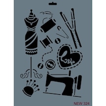 Rich New Seri N-324 Stencil 35X25 Cm