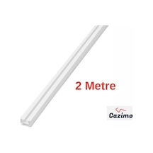 Pvc Tekli Perde Rayı Korniş Sistemi Ölçü Seçenekli Tavan Kornişi 200 Cm Beyaz