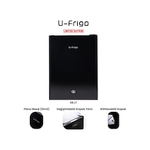 U-frigo 68 Lt 12-24v Marin/karavan Kompresörlü Buzdolabı Temperli Cam Kapak Limited Edition Siyah