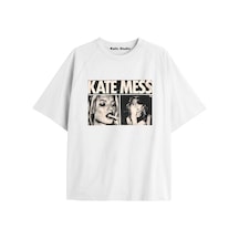 Kalic Studio Kate Moss Oversize T-shirt Beyaz Çok Renkli