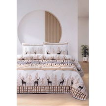 Comforter Yorgan Seti Çift Kişilik Deer Bej Renkli