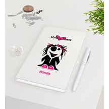 Kişiye Özel Sevgililer Günü Beyaz Defter Kalem Seti-104