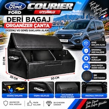 Ford Courier Uyumlu Oto Bagaj Organizeri Deri Bagaj Kutu Çanta 1