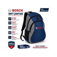 Bosch Sırt Çantası Lacivert- Gri . Çok Bölmeli, Suya Dayanıklı, Ergonomik, Günlük Kullanım, Okul, İş Ve Seyahat Çantası Lacivert