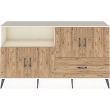Arges Konsol 4 Raflı Tek Çekmeceli 4 Kapaklı 176x30x99 Aytaşı-çam Aytaşı-çam