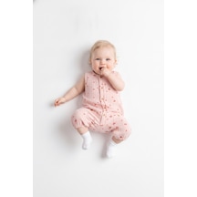 Tiffany Baby & Kids Müslin Cherry Vibe Tasarımlı Atlet Tulum ekru
