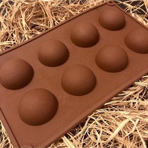 Silikon Yarımküre Desenli Kek Sabun Çikolata Kalıbı Goldcakes