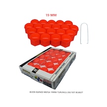 Bijon Kapağı Düz 19 Mm Turuncu 20 Li Set