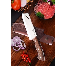 Sürmene El Yapımı Satır Mutfak Şef Bıçağı 29 Cm