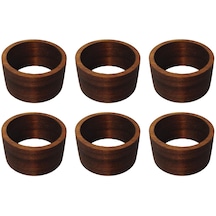 Suntek 5 Parça Peçete Halkaları Seti Oteller Tutucu Restoran Kahverengi Suntek 5 Parça Peçete Halkaları Seti Oteller Tutucu Restoran Kahverengi
