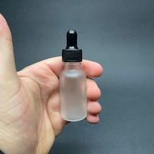 20 Ml Siyah Plastik Kapaklı Buzlu Cam Damlalıklı Şişe , 20cc Dam
