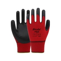 Beybi PN3 Nitril Kırmızı İş Eldiveni No:9