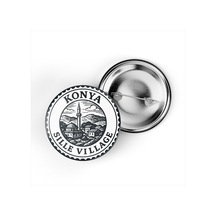 5 Adet İğneli Çanta Rozeti - Sille Köyü - Konya - 44 MM Çok Renkli