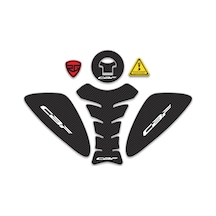 Cbf Beyaz Karbon Desen Tank Pad Set Redlinegrafik