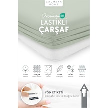 Calmera %100 Pamuk Penye Lastikli Çarşaf Tek Kişilik 90x190 - 100x200 - 120x200 Yeşil