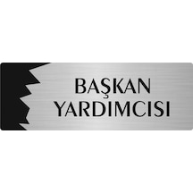 Metal Departman Kapı İsimliği, Yönlendirme Levhası Başkan Yardımcısı 10x20 Cm Altın Renk