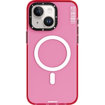 iPhone Uyumlu 15 Plus  Kılıf Magsafe Şarj Özellikli Youngkit Crystal Color Serisi Kapak Pembe