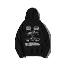 Brz Collection Unisex Oversize Shelby Gt500 ''eleanor'' Hoodie Siyah