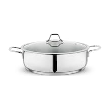 Schafer Held Çelik Basık Tencere-30 CM-2 Parça-Inox