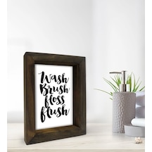 Bk Gift Banyo Dekoratif Doğal Masif Ahşap Çerçeve 15X20Cm-1