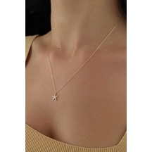 Fiyonk Kuyumculuk 14 Ayar Altın Taşlı Deniz Yıldızı Kolye 001