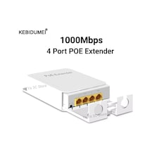 4 Port Su Geçirmez Poe Genişletici Poe Tekrarlayıcı 1000 Mbps İletim Dış Mekan 1pc Poe Extender