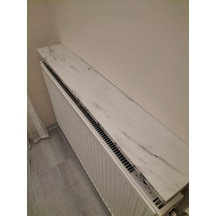 100 Cm Petek Raf Beyaz Mermer