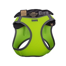 Doggie Havalı Dokuma Reflektör Serisi Küçük Irk Göğüs Tasması Sarı M-38-44Cm Sarı