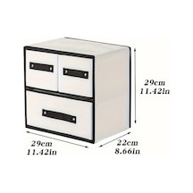 Dashanshop Beyaz 3 Çekmeceli Yumuşak Astarlı İç Çamaşırı Ve Çorap Saklama Organizatörü beyaz