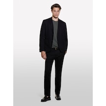 Sisley %100 Pamuk Şerit Cep Detaylı Rahat Kesim Kruvaze Ceket Erkek Siyah Ceket - 324a2wmdsw020