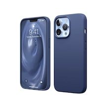 Apple Uyumlu iPhone 13 Pro Max  Silikon Kılıf - Pastel Renk Tonu Esnek Tam Koruma Kapak - Lacivert